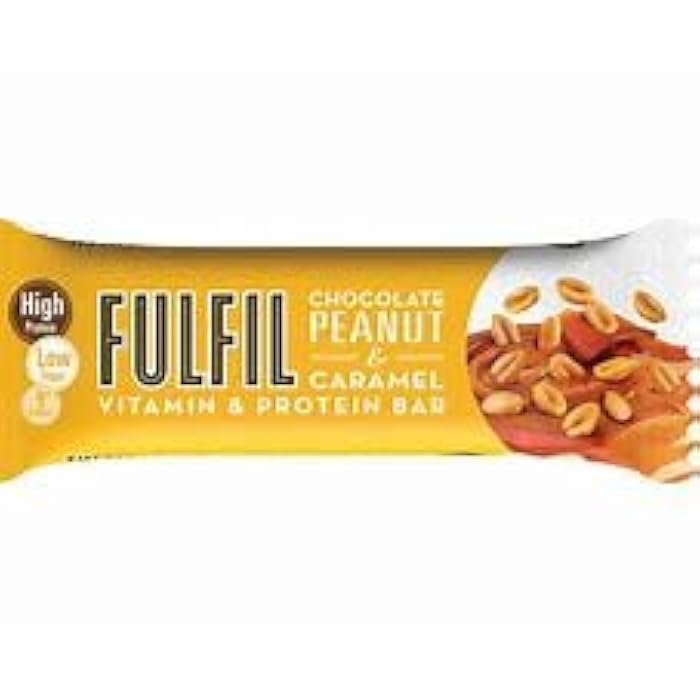 Fulfil Chocolate Peanut Caramel Vitamin & Protein Bar - Pack of 4 Bars - Image 2
