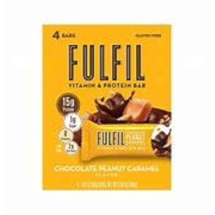 Fulfil Chocolate Peanut Caramel Vitamin & Protein Bar - Pack of 4 Bars - Image 1