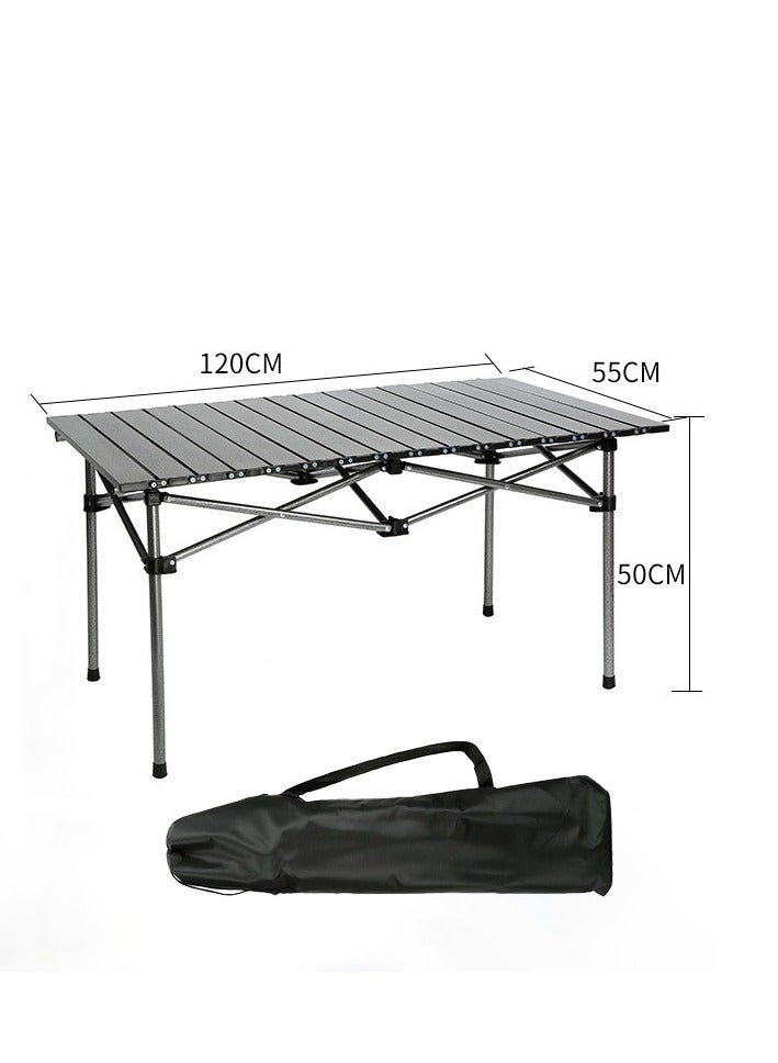 Generic 7PCS Folding Table and Chairs Set, Portable Picnic Long Table with 6 Seats ,Camping Table with Easy Carrying Bag, Lightweight Folding Egg Roll Table and Chair Set for Outdoor Camping Picnic BBQ, Party and Dining  - Image 3