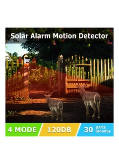 SYOSI Security Solar Strobe Alarm Light with Motion Sensor Outdoor Alarm Siren with Remote Controller 120db Sound Light Waterproof for Home,Farm,Yard  - Image 2