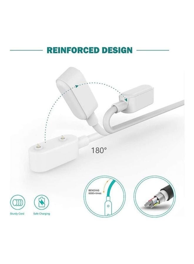 مستقبل نوفا كابل شاحن مغناطيسي USB لسوار هواوي 8 أبيض ، مناسب لفرقة هواوي 8/9/7/6/6 برو / هواوي ووتش فيت / فيت 2 / فيت 3 / فيت ميني / هونر باند 9 / هونر باند 8 / هونر باند 7 / هونر باند 6 برو / هونر باند 6 / هونر ووتش ES / هواوي S-TAG الجري وركوب الدراجات الاستشعار الديناميكي / هواوي ساعة الأطفال 5X برو / هواوي ساعة الأطفال 5X / هواوي ساعة الأطفال 4X برو / هواوي ساعة الأطفال 4X ، كابل شحن مغناطيسي عالمي للساعات الذكية - Image 3