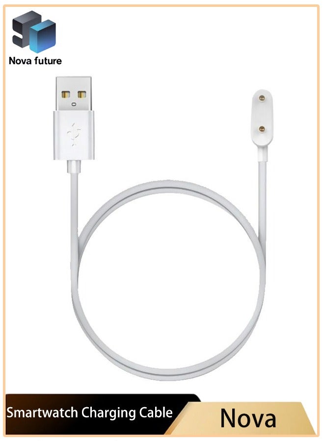 مستقبل نوفا كابل شاحن مغناطيسي USB لسوار هواوي 8 أبيض ، مناسب لفرقة هواوي 8/9/7/6/6 برو / هواوي ووتش فيت / فيت 2 / فيت 3 / فيت ميني / هونر باند 9 / هونر باند 8 / هونر باند 7 / هونر باند 6 برو / هونر باند 6 / هونر ووتش ES / هواوي S-TAG الجري وركوب الدراجات الاستشعار الديناميكي / هواوي ساعة الأطفال 5X برو / هواوي ساعة الأطفال 5X / هواوي ساعة الأطفال 4X برو / هواوي ساعة الأطفال 4X ، كابل شحن مغناطيسي عالمي للساعات الذكية - Image 1