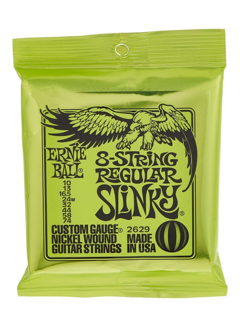 Ernie Ball Ernieball P02629 regular slinky 8-string nickel wound electrictric guitar strings - Image 1
