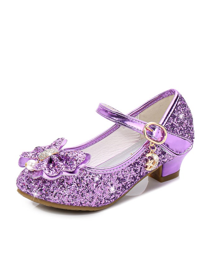 Girls High Heels Princess Shoes  Spring And Autumn New Children's Single Shoes Children's Performance Shoes Girls Crystal Shoes