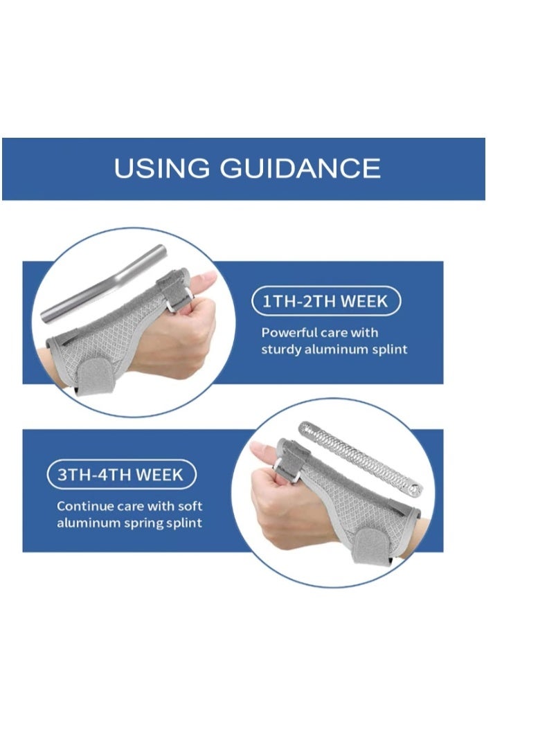 Thumb Splint Brace Stabilizer Wrist Strap Breathable Fabric, thumb spica splint for Arthritis, Pain, Sprains, Fractures Stabilizing not Restrictive Lightweight Breathable, Fits Both Hands, 1 Pack Light Grey - Image 5