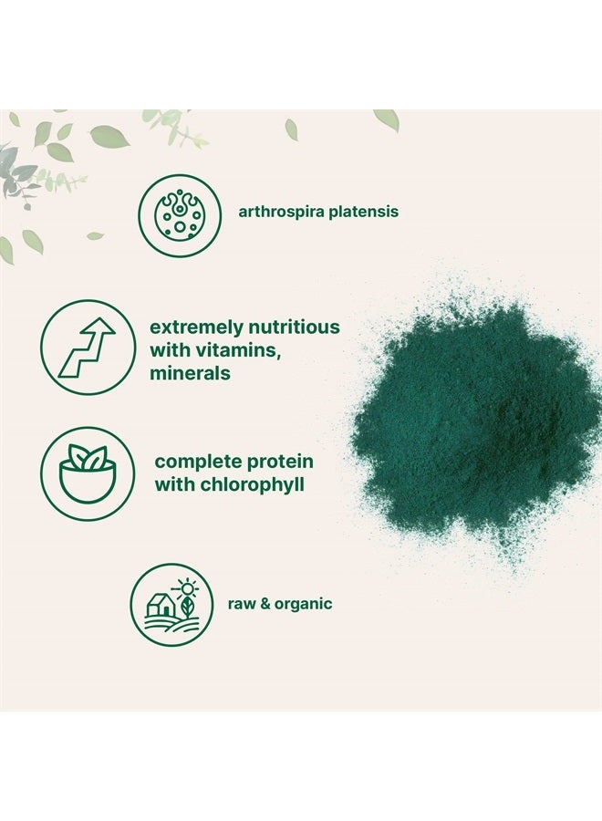 Micro Ingredients مسحوق سبيرولينا العضوي، غني بالبروتين النباتي، 1 رطل - Image 3