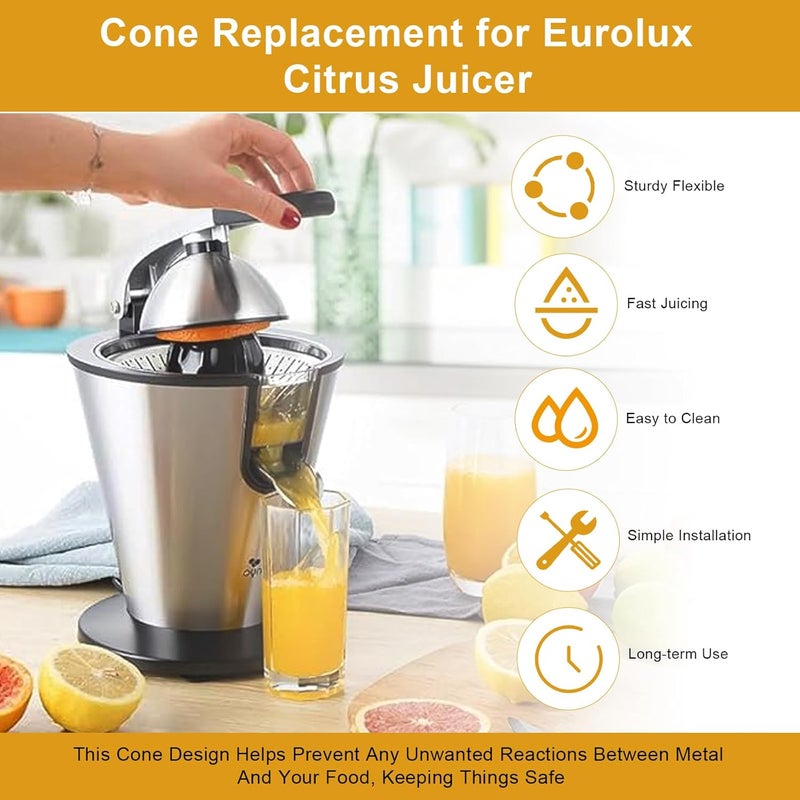HEBRAR Cone Replacement for Eurolux Citrus Juicer Compatible with ELCJ-1600S ELCJ-1700S ELCJ1900S, Citrus Juicer Parts Replacement - Image 3
