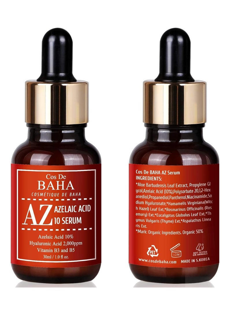 Cos De BAHA Cos De BAHA Azelaic Acid 10% Facial Serum with Niacinamide - Fast Rosacea Skin Care Product + Reduce Cystic Acne Scar + Redness Relief Face + Pimple Pigmentation Blackhead, 1 Fl Oz (30ml)  - Image 5