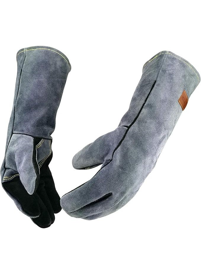 Leather Work Gloves for Men and Women – Suitable for Gardening, Welding, Work, BBQ, Oven, Fireplace, Construction, and More - Image 1