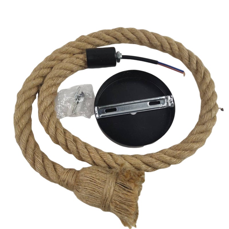 Decorative Lighting: Khaki Hemp Rope - Effortless Installation With E27 Lamp Base Energy-efficient Eco-friendly Long Lifespan Vintage Style for Home Romantic Atmosphere - Image 5
