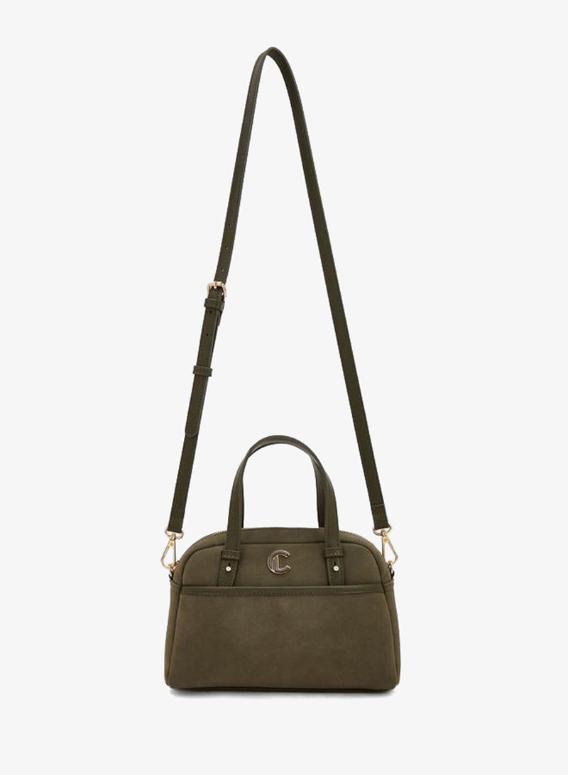 Le Confort Solid Satchel Bag With Zip Closure - Image 2