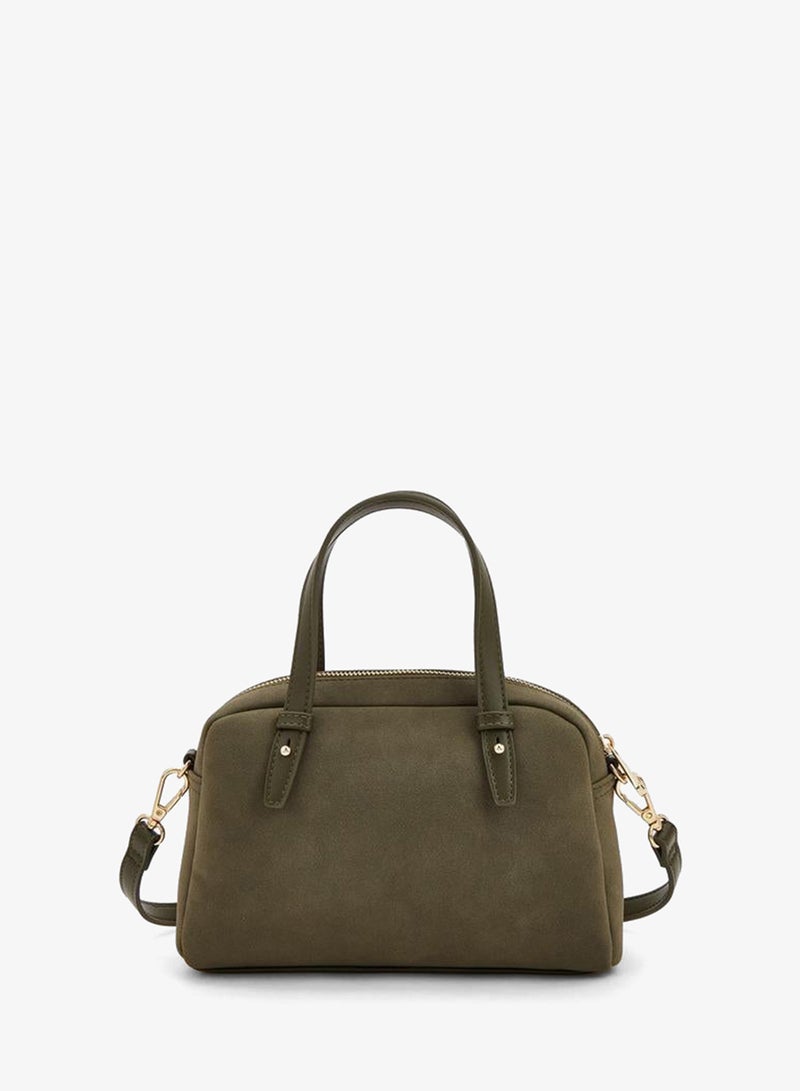 Le Confort Solid Satchel Bag With Zip Closure - Image 5