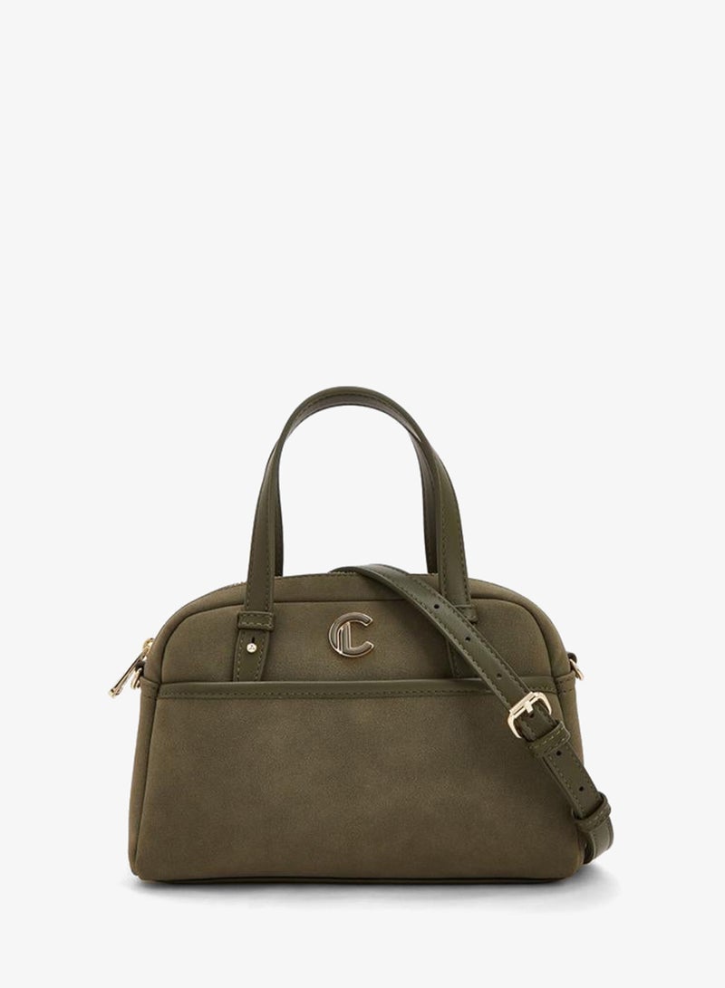 Le Confort Solid Satchel Bag With Zip Closure - Image 1