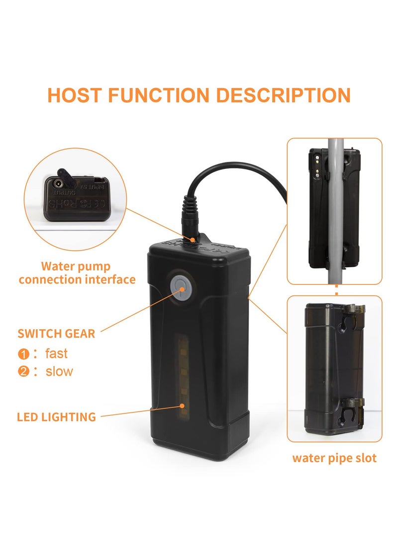 XiuWoo - Portable Camp Shower, Camp Shower Pump with Detachable USB Rechargeable Batteries, Outdoor Shower, Easy to install and operate, Steady and Gentle Shower Stream, 2 Flow Mode,for Camping, Traveling - Image 1