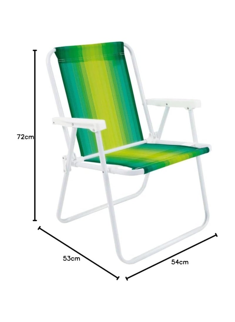 Generic - Folding Camping Chair Picnic Chair Beach Chair Outdoor Chair Multicolor - Image 1