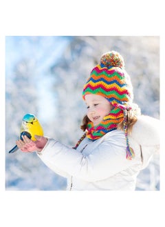 SYOSI 3 Pairs Kids Fingerless Gloves Convertible Flip Top Gloves Winter Warm Knit Half Finger Mitten for Kids Boy Girls 5-10 Years  - Image 2