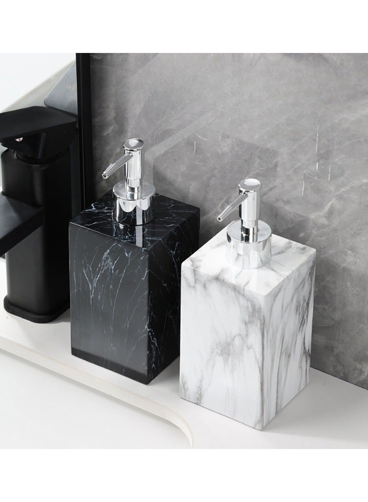 JiFENG Soap Dispenser Resin 500ml-Pump Bottle for Hand Wash & Shower Gel Bathroom & Kitchen Refillable Bottle(Silver&White) - Image 4