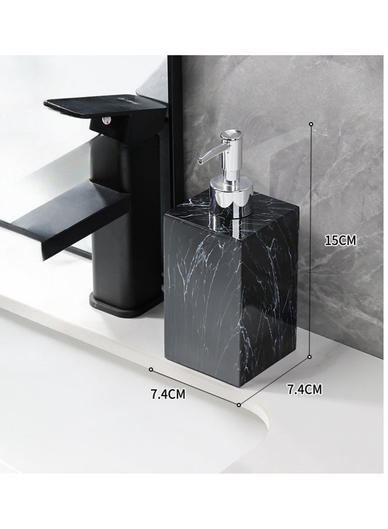 JiFENG Soap Dispenser Resin 500ml-Pump Bottle for Hand Wash & Shower Gel Bathroom & Kitchen Refillable Bottle(Silver&White) - Image 3