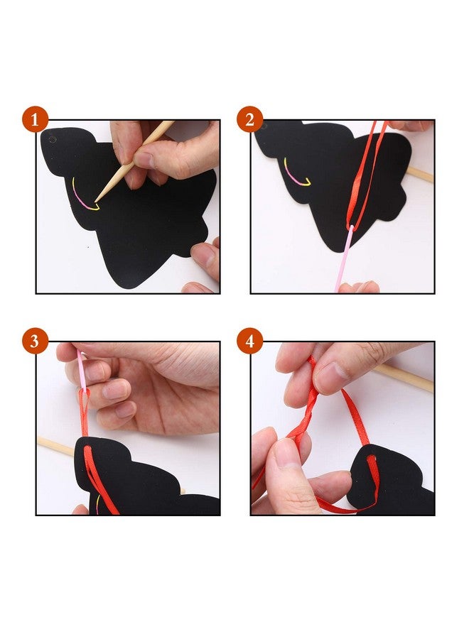 LOKIPA Christmas Scratch Paper Art Set, 80 Pieces Magic Rainbow Scratch Off Cards Ornaments For Kids Christmas - Image 4