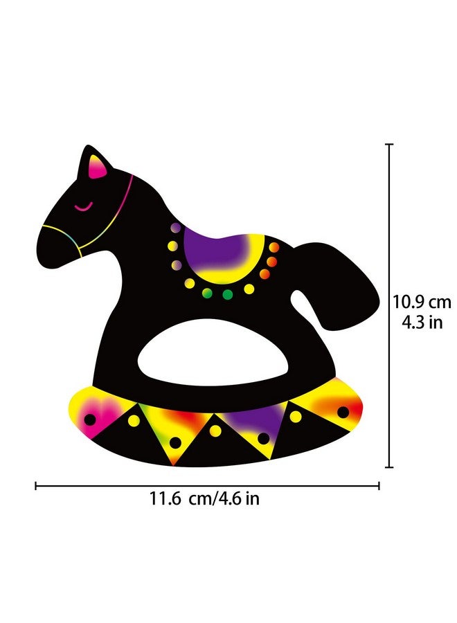 LOKIPA Christmas Scratch Paper Art Set, 80 Pieces Magic Rainbow Scratch Off Cards Ornaments For Kids Christmas - Image 3