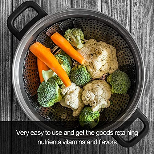 Jig-Tik Vegetable Steamer Basket, Premium Stainless Steel Veggie Steamer Basket - Folding Expandable Steamers to Fits Various Size Pot (5.5 Inch to 10.5 Inch) - Image 4