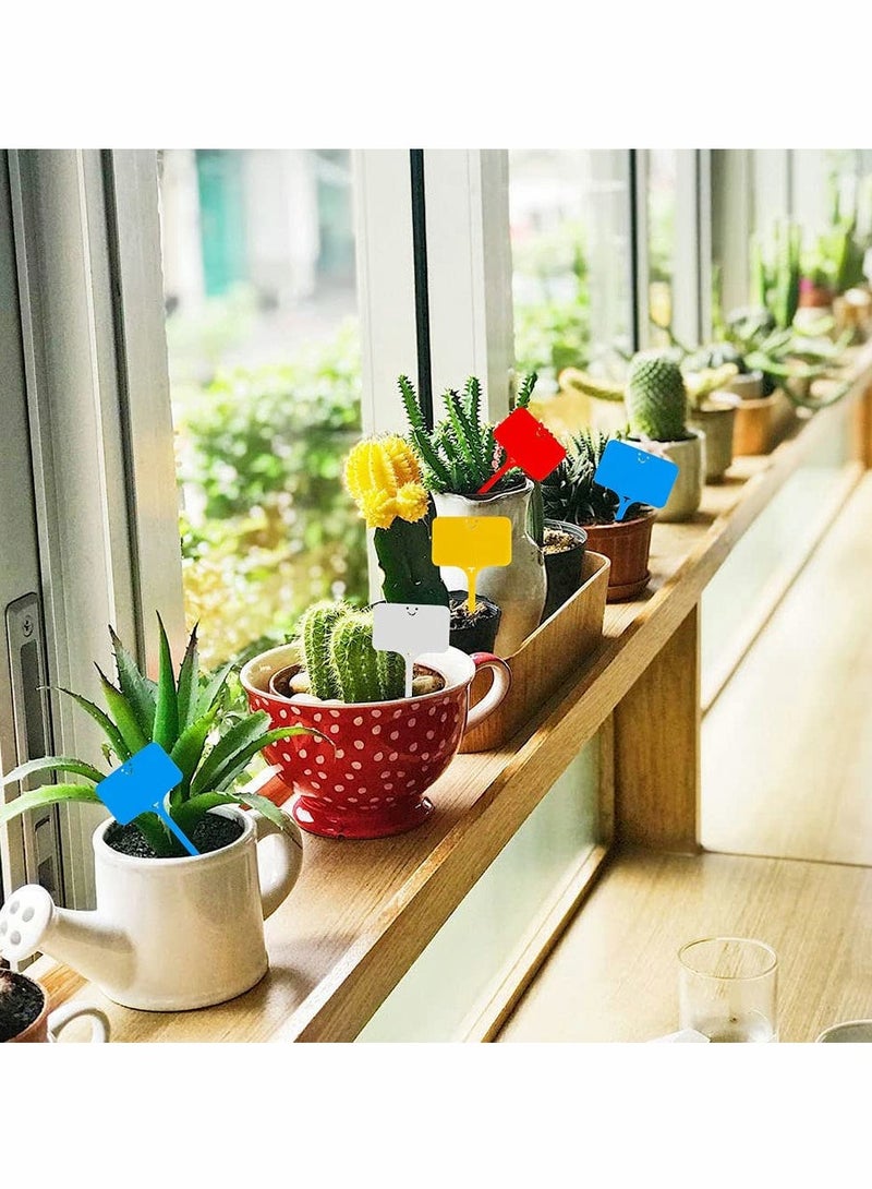 SYOSI Plastic Plant Labels, T-Type Colorful Waterproof Garden Tag, Plant Nursery Labels Pot Marker Garden Stake Tags (100 Pcs, 5 * 10 cm) - Image 4