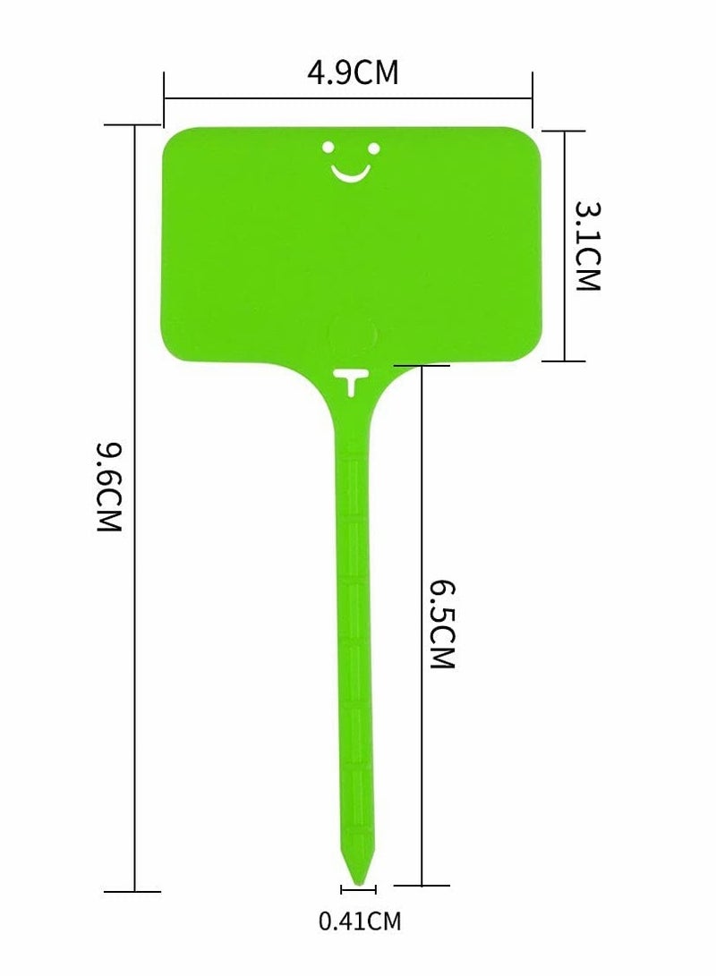 SYOSI Plastic Plant Labels, T-Type Colorful Waterproof Garden Tag, Plant Nursery Labels Pot Marker Garden Stake Tags (100 Pcs, 5 * 10 cm) - Image 2
