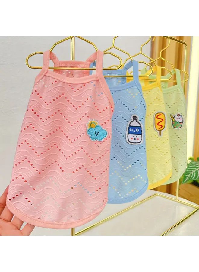 XL Pink Cartoon Dog Vest For Small Medium Pets - Image 1