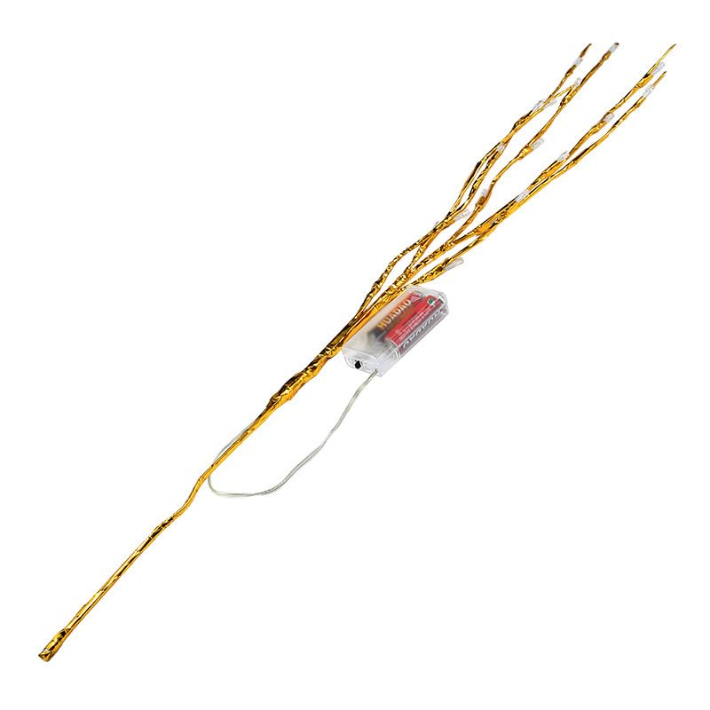 DK177 4 Pack Led Branch Light Battery Operated Lighted Branch Vase Filler Willow Tree Artificial Little Twig Power Golden 30 Inch 20 LED for Home Romantic Decoration (Gold-Warm White) - Image 4