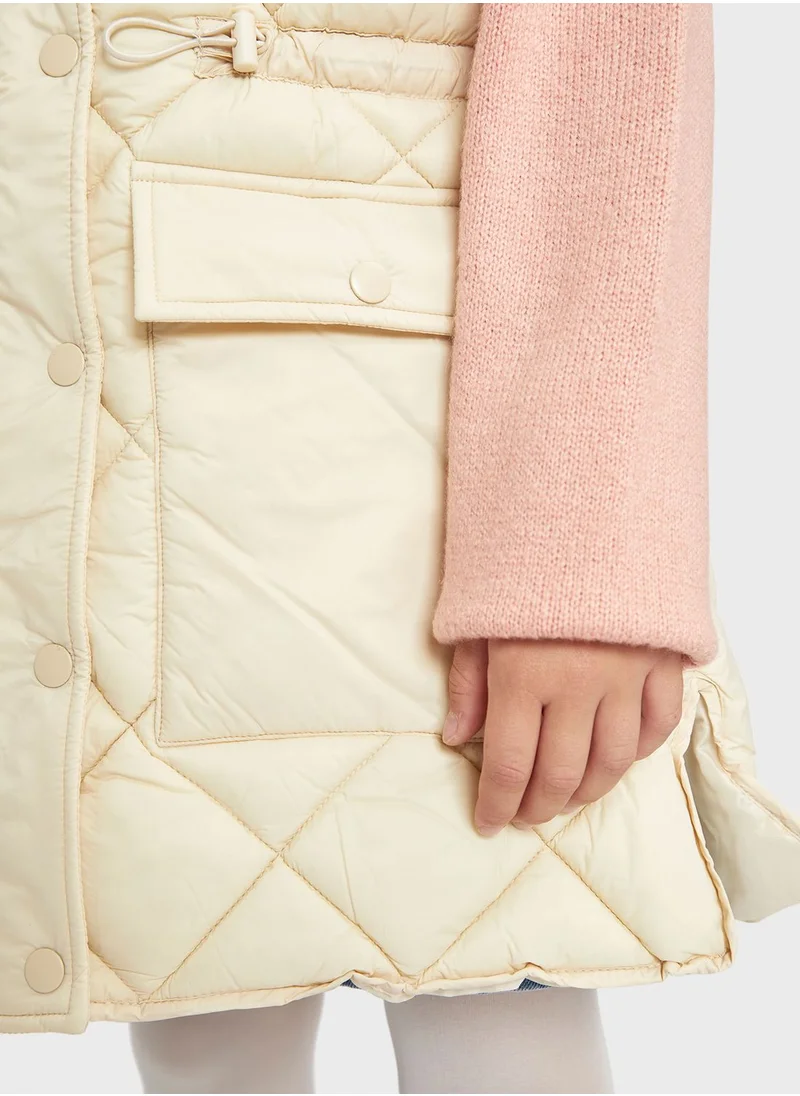 ديفاكتو Kids Essential Hooded Vest Jacket