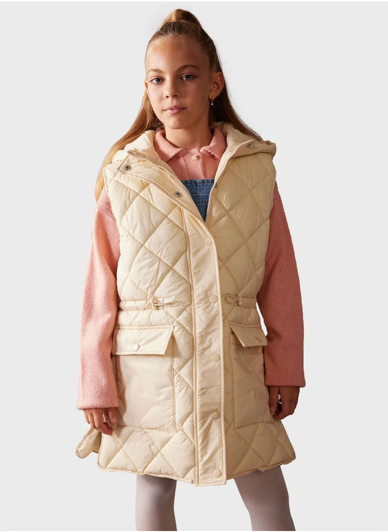 ديفاكتو Kids Essential Hooded Vest Jacket