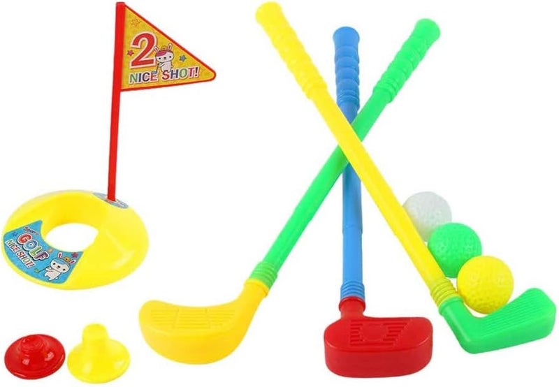 BinaryABC Plastic Golf Clubs Set Toy Golf Kit,Educational Golf Toys Sets,Children's Golf Game(Random Color) - Image 2