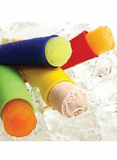KASTWAVE Popsicle Mould Ice Pop Mould Silicone Ice Cream Maker with Attached Lids, Freezer Tube, Frozen Ice Lolly Forms Reusable Dishwasher Safe Easy Clean No Mess, for Your Kids, Multi Color Set of 4  - Image 4