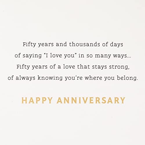 Hallmark 50th Anniversary Card (Golden Anniversary) - Image 4