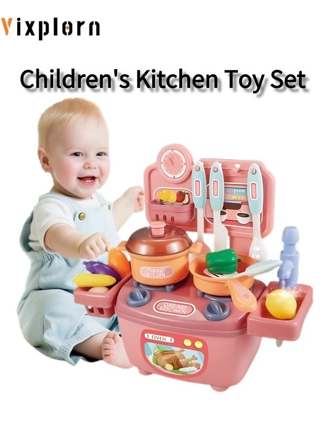 Vixplorn Toys Learning & Education,Basic & Life Skills Toys,Cultivate children's basic life skills toy kitchen role play toys children's role play indoor DIY kitchen toy game suitable for boys and girls  - Image 1