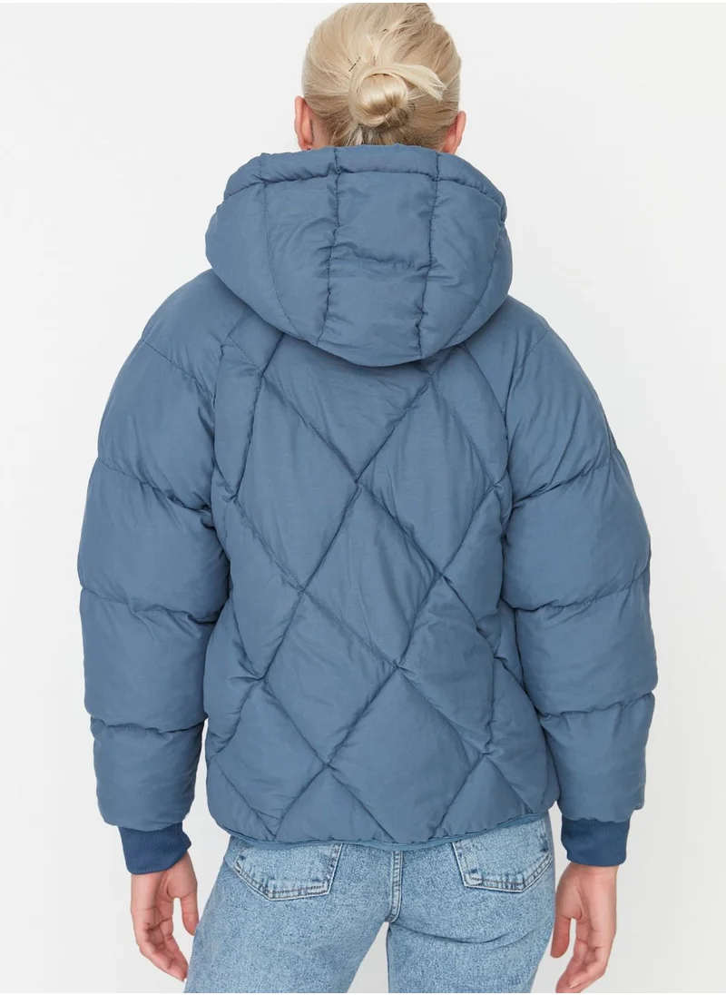 trendyol Hooded Puffer Bomber Jacket