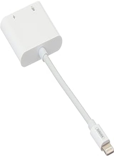 Remine Rl-La12 Wired Mini Portable Digital Phone Adapter 3.5 Mm Jack Plus Lightning Suitable For Iphone 35 x 20 x 10 Cm - White