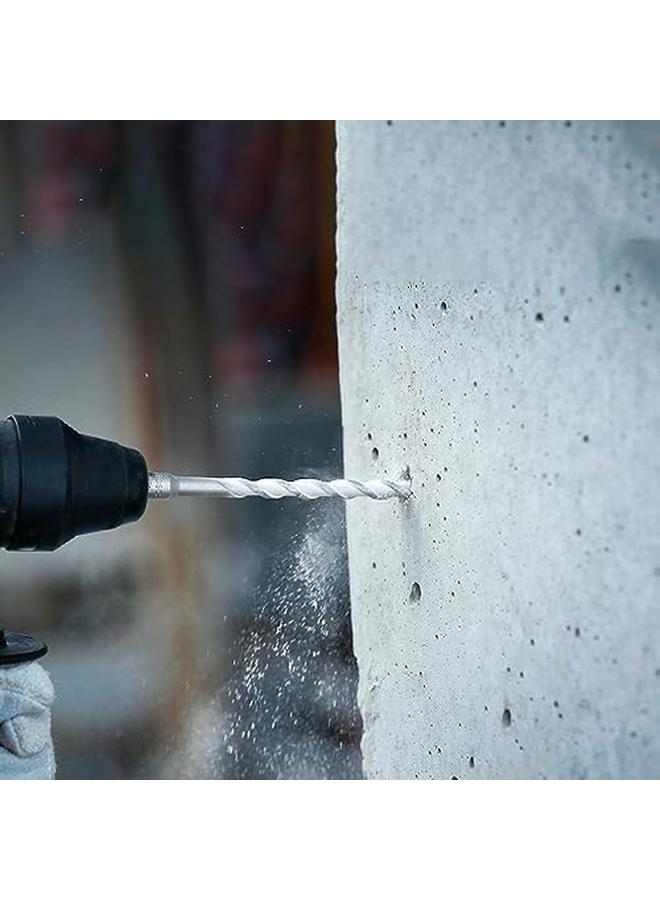 BOSCH Sds Plus 1 Drill Bit For Rotary Hammer Drills Optimised For Drilling Inch Concrete 2 Flute U Shape Flute Design Provides Effective Dust Removal 10.00 Mm Diameter 210 Mm Total Length 1 Pcs - Image 4