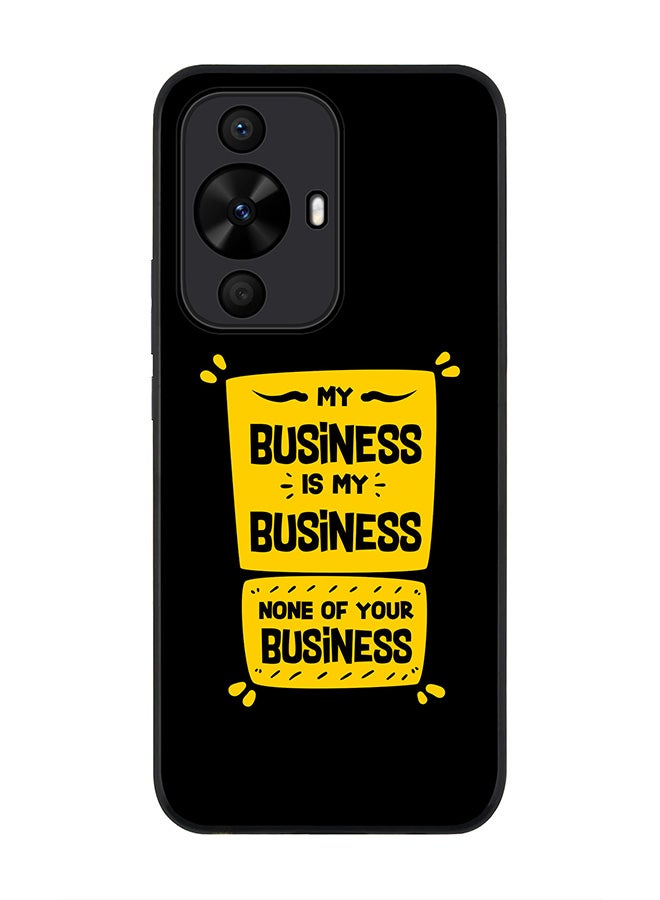 Stylizedd Rugged Black edge case for Huawei nova 12s / Huawei nova 11/ Huawei nova 12 Lite 4G, Slim fit Case Flexible Anti Drop TPU Gel Thin Cover - My business - Image 1