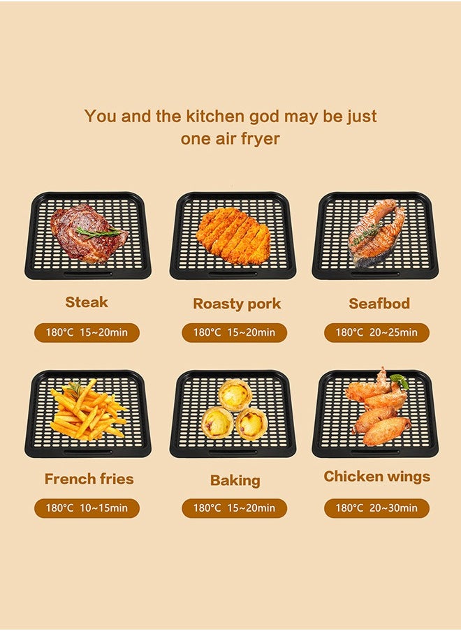Generic - Digital air fryer large size, windowable, one-touch panel, 360° turbo airflow technology, built-in baking tray, automatic memory power-off, dishwasher safe 12L 2000W GA-5003 black - Image 1