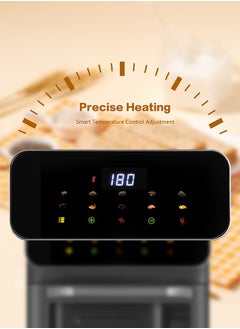 Generic Digital air fryer large size, windowable, one-touch panel, 360° turbo airflow technology, built-in baking tray, automatic memory power-off, dishwasher safe 12L 2000W GA-5003 black  - Image 3