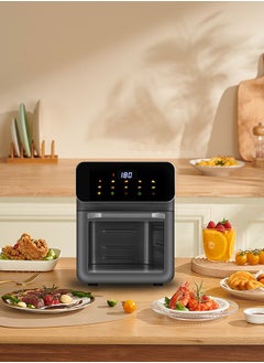 Generic Digital air fryer large size, windowable, one-touch panel, 360° turbo airflow technology, built-in baking tray, automatic memory power-off, dishwasher safe 12L 2000W GA-5003 black  - Image 2