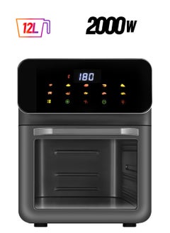 Generic Digital air fryer large size, windowable, one-touch panel, 360° turbo airflow technology, built-in baking tray, automatic memory power-off, dishwasher safe 12L 2000W GA-5003 black  - Image 1