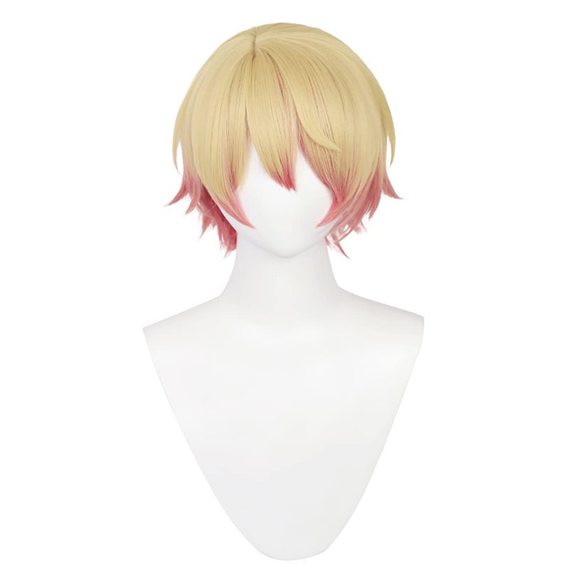 PWEINCY Blonde Orange Tenma Tsukasa Cosplay Wig Women Halloween Party Straight Hair with Bangs