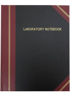 BookFactory Lab NotebookLaboratory Notebook  Professional Grade  240 Pages 8 x 10 Ruled Format Cover is Black and Burgundy Imitation Leather Section Sewn Hardbound LRU240SRSALKMST1