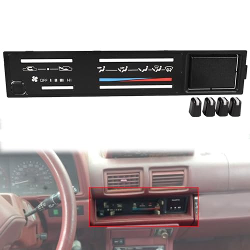 Getfarway Air Conditioning Dash Heater Climate Control Faceplate AC Panel with 4 Knobs 5551989143 Compatible with Toyota 4RunnerPickup 1984 1985 1986 1987 1988 1989 - Image 1