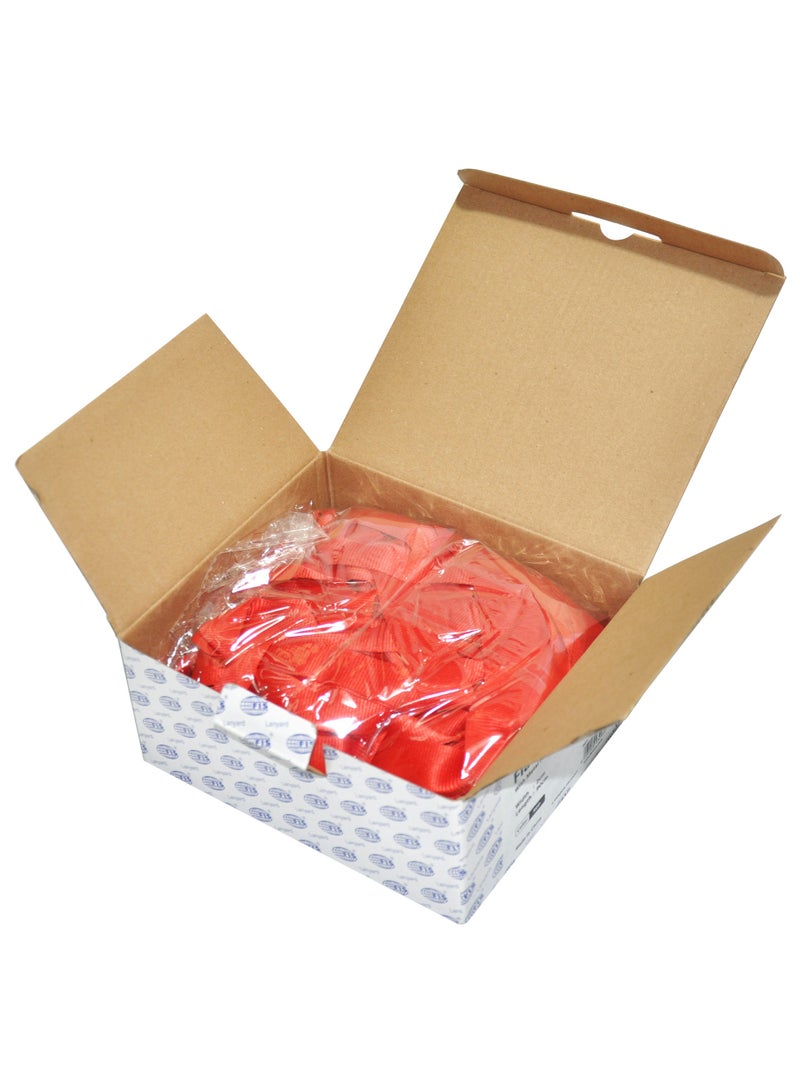 FIS Pack of 50 Pieces Flat Lanyard Badge Holder With Hook Red - Image 2