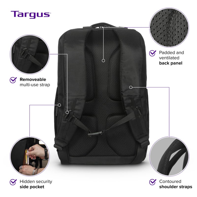 targus Large Canvas School Bag Set for Men, 3-Piece Backpack, Simple Design, Suitable for Students, Blue Color, High Capacity - Image 3