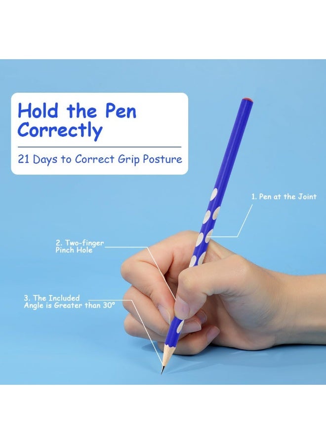 TAPIT 20PCS/Set HB Pencils Set, Wooden HB Pencils, Gripping Posture Correction Hole Pencils for Kids, Black Lead Graphite Pencils for Children, Students, Writing, Drawing, Sketching, Schools, Home and Office - Image 3