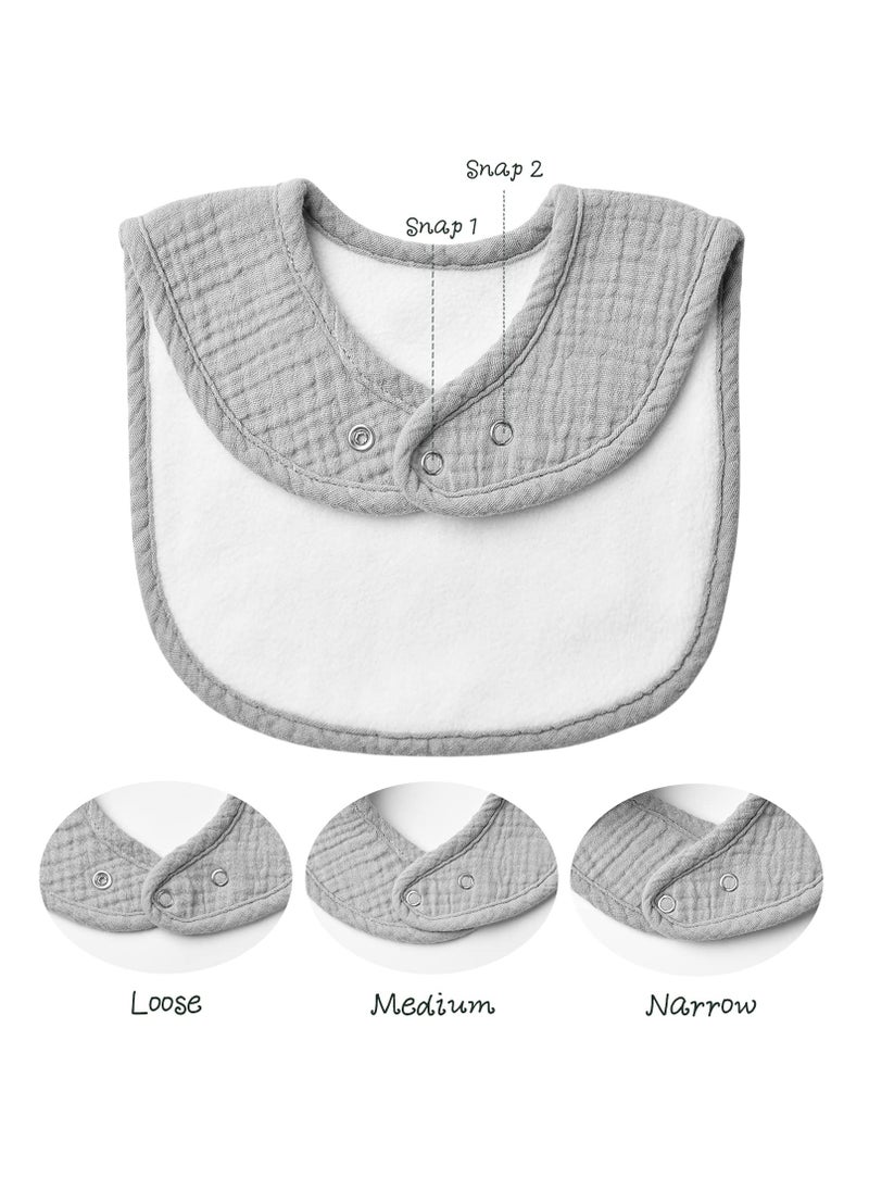 Bebiland 8 Pack Baby Muslin Bandana Drool Bibs for Unisex Boys Girls, 8 Solid Colors Cotton Set for Teething Drooling (Multicolour)  - Image 2